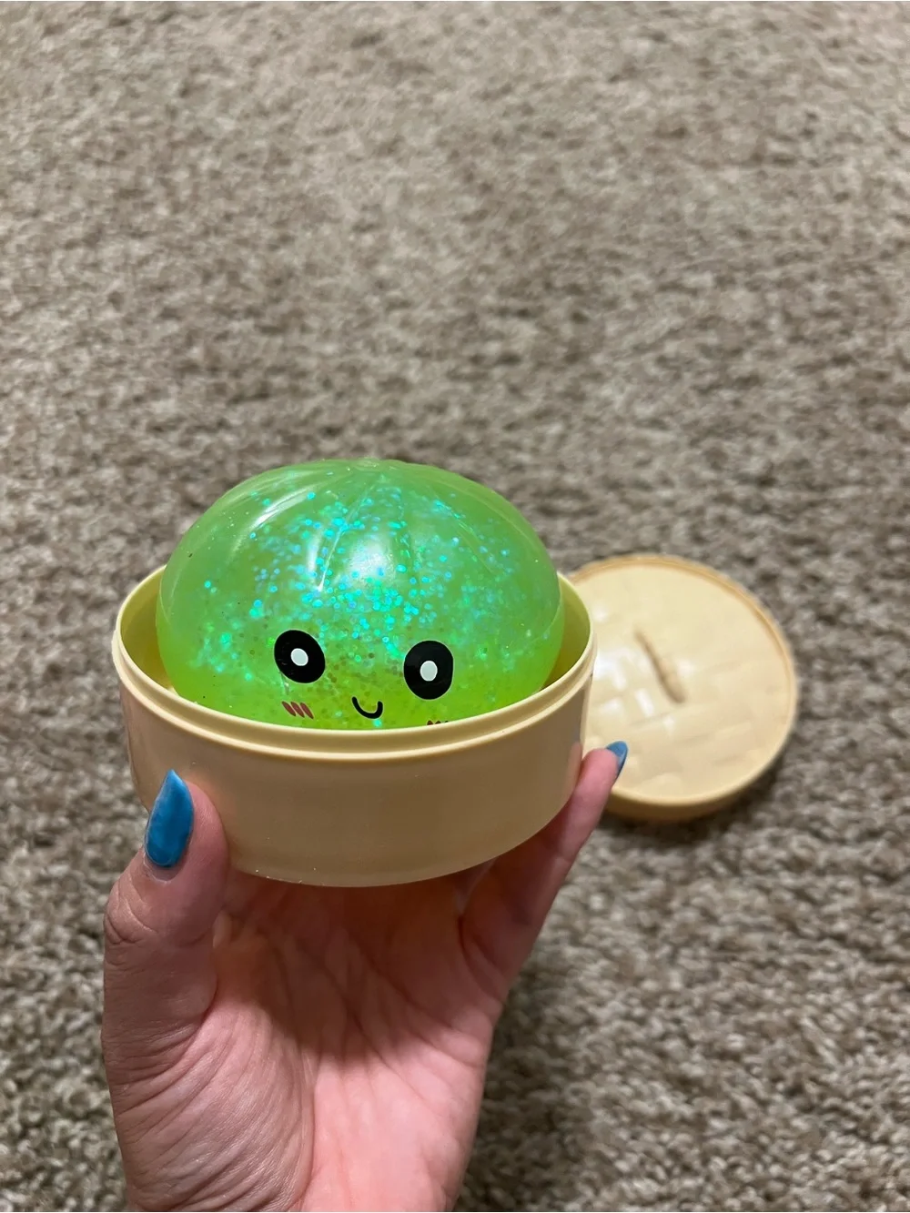 Green Glitter Dumpling Squishy 💚✨